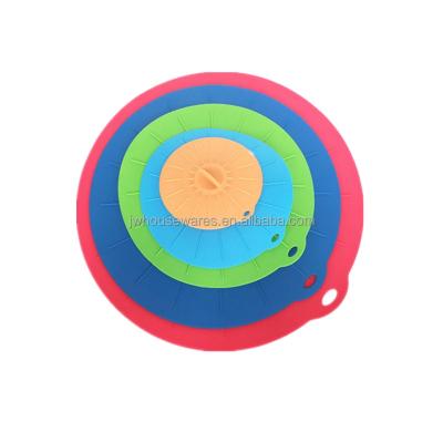 China Disposable Set of 6 Silicone Suction Lids and Food Covers for sale