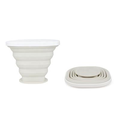 China Sustainable Wholesale Travel Silicone Fold Up Collapsible Collapsible Cup With String for sale