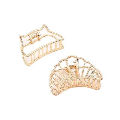 China Wholesale Fashion Trendy Ladies Hair Accessories Custom Hair Pins Hair Claw Clips For Girls Design Gold Metal New for sale