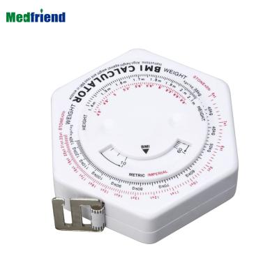 China Factory Price Hexagon BMI Home Body Mass Index Tape 150cm Measurement Calculator Calculator Diet Weight Loss for sale