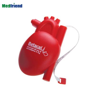 China Clinic Hospital Factory Price 150cm Home Retractable Heart Shaped Tape Measure, Body Medical Tape Measure for sale