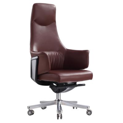 China Executive Luxury Comfortable Genuine Leather Back Chair 828A High Chair Office Chair Boss Manager Chair for sale