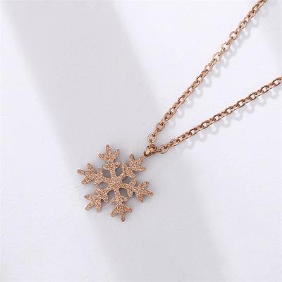 China NEW Outlet Gold Plating Snowflake Chain CZ Bling Hip Hop Charm Necklace Lead Free Iced Out Iced Out Pendant Jewelry for sale