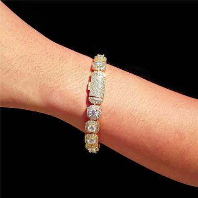 China Hip hop bracelet zircon candy sugar chain lead-free zircon candy chain hip hop bracelet for European and American men for sale