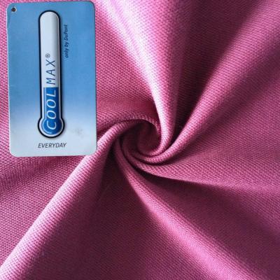 China Coolmax wicking Shrink-resistant pique 50% cotton 50% knit fabric for sportswear for sale