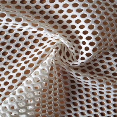 China Anti Pill 15 Lycra 85 Polyamide Knit Knitting Big Hole Mesh Fabric For Yogawear for sale