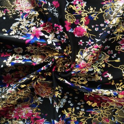 China Anti Pill Polyester Spandex Swimsuit Fabric Print With Hot Stamping Foil for sale