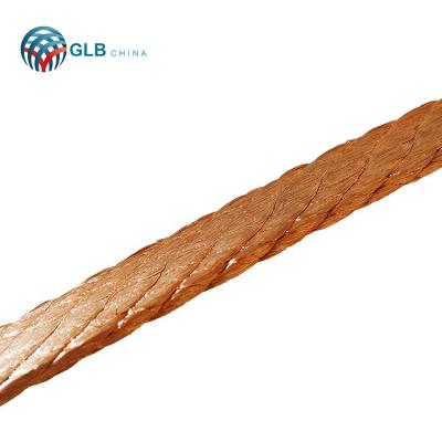 China C11000 Underground Pure Copper High Current Braided Bare Wire Rope for sale