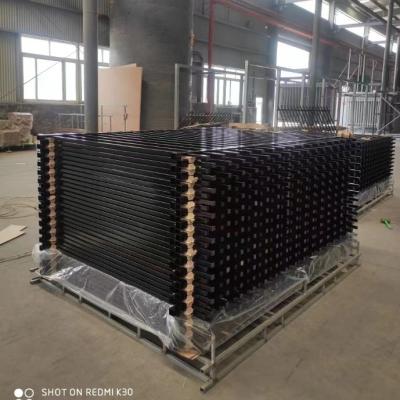 China Easily Assembled Black Galvanized Steel Barriers Panels Hot Sale Zinc Fence Post Panels China Steel Manufacture for sale