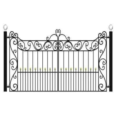 China Easily Assembled Cheap Fence New Design 2023 Wrought Iron Panel / Metal Aluminum Picket Ornamental Fence for sale