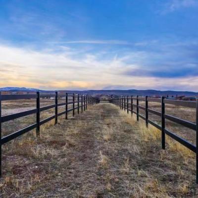 China Easily Assembled American Style White Horse Farm Fence White Galvanized Wire Inside High Strength Flexible Rail Fence With 5