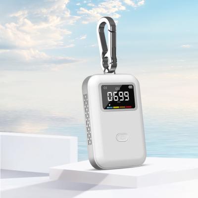 China Air Quality Monitor Mini Smart Detection CO2 Gas Analyzer Portable Multi Function CO2 Detector W53*D18*H80mm for sale