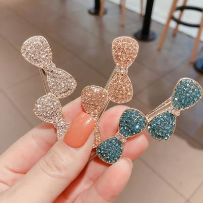 China 2021 Women's Hair Accessorial Accessories Jewelry Rhinestone Bowknot Charm Korean Fashionable Hair Cuff Main Head Brides for sale