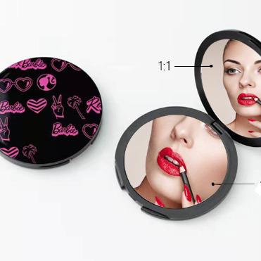 China Non-Specific Customizable Private Label Mirror Makeup Mirror Foldable Plastic Pocket Mirror for sale