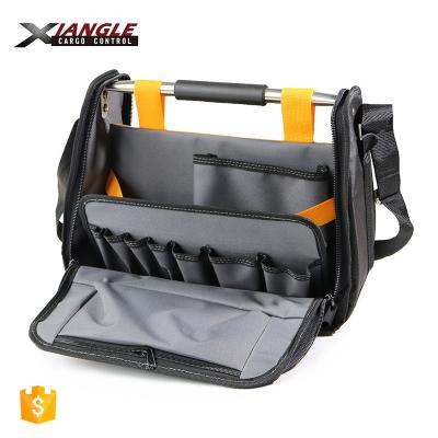 China Durable Open Waterproof Cloth Packing 600d Oxford Cloth Heavy Duty Rigid Waterproof Plastic Low Handle Electrician Tool Tool Bag for sale