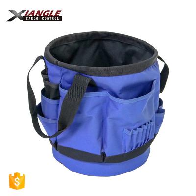 China Durable canvas green teal large 24 inch 30 capacity garden 5 gallon cleanroom tool bag for bucket for sale