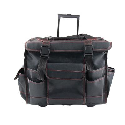 China 2022 Tool Bag Trolley New 1680D Polyester Travel Trolley Backpack Waterproof Rolling Tool Bag for sale