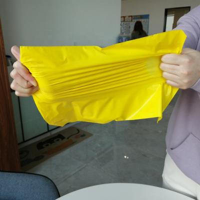 중국 Supply Waterproof Stock Yellow Color Plastic Courier Bag Poly Express Packing Ads Mailing Bags For Clothes 판매용