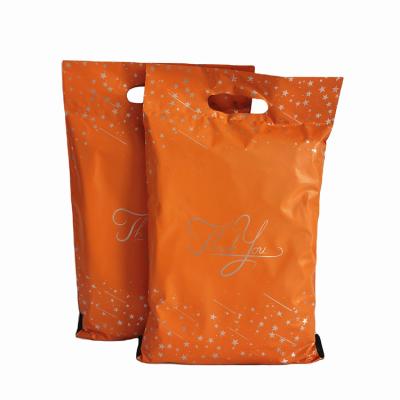 China Factory Supply Waterproof Poly Handle Shopping Bag Self Adhesive Bags With Handles for sale