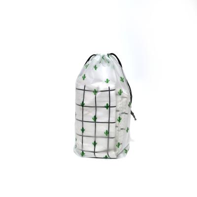 China Recyclable Frosted Storage Drawstring Pockets Drawstring Storage Bag Gift Use Rope Pouch Travel Lanyard for sale