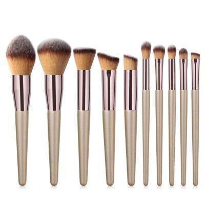 China Angular Blush Super Hot Sale Fancy Makeup Brush Set Champagne Makeup Brushes Set High Quality Vegan Brushes Makeup Set Professional for sale