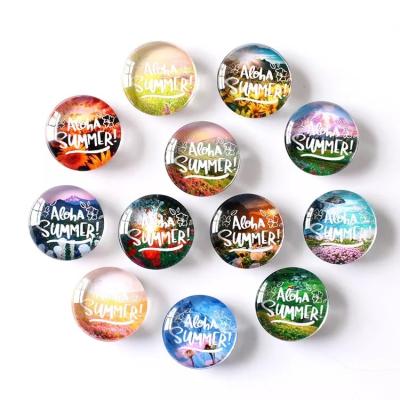 China Agriculture Fridge Magnet Around Crystal Glass Creative Magnet Home Decoration Promotional Souvenirs Application for sale