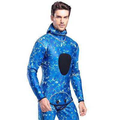 China Antibacterial Top Selling 3mm Spearfishing Diving Suit, Camouflage Neoprene Hoodie Full Body Spearfishing Wetsuit for sale