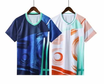 China New Design Printing Team Table Tennis With Personality Summer Style Badminton Tank Top Sports Event Training Sets 2021 For Women Men for sale