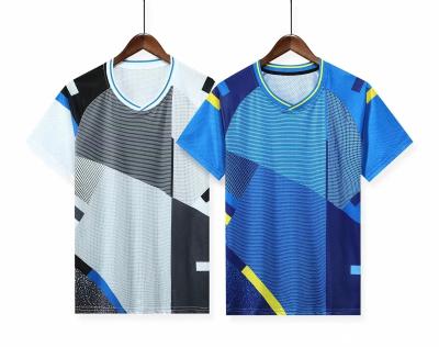 China 2021 New Sets Quick-drying Shortsleeve Custom Printed Men And Women Summer Ping Pong Badminton Tennis Tank Tops Sports Set for sale