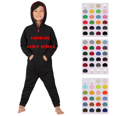 China New Black Anti-Shrink Lounge Full Sleeve Toddler Overalls Girls Onesie With Hooded Sweatshirt for sale