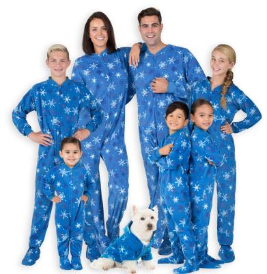 China QUICK DRY Family Outfits Hoodie Footie Matching Pajamas For Christmas 2021 for sale