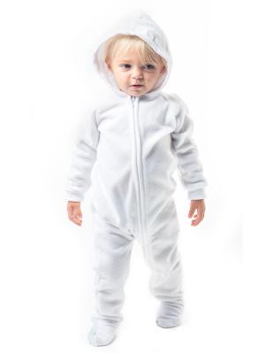 China 2020 White 100% Polyester Jumpsuit For Baby Cotton Pajamas With Zipper for sale