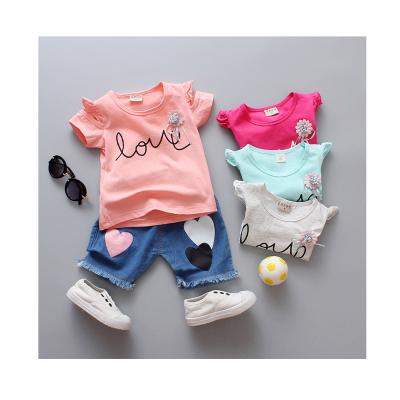 China 2021 Summer Casual Girls' Clothing Set Newborn Baby Girl Gift Set High Quality Clothes for sale