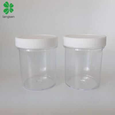 China 120ml Plastic Clear Jar For Hot Sale 120ml PS Crystal Soil Clear Plastic Jar With White Lid For Mud Crystal Soil, CIS Crystal Soil Dispensing Container 120g 4oz for sale