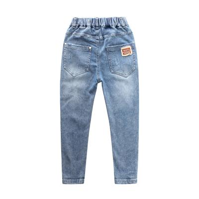 China Color Fade Proof Korean Style Light Blue Boy's Jeans Kids Denim Pants Kids Jeans for sale