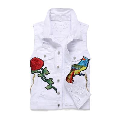 China Fashionable Good Quality Men's Brand Vest Custom Wholesale Embroidery Breathable White Vest for sale