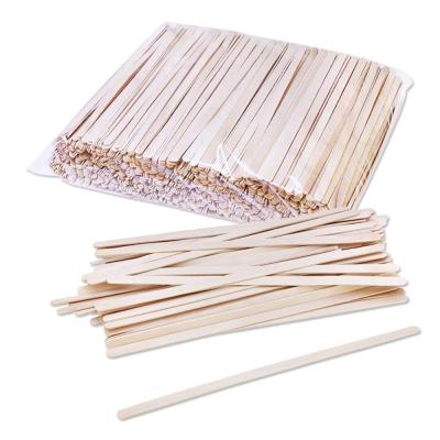 China Sustainable Disposable Wooden Hot Stir Stick Coffee Stirrer Freestanding Drink Pack for sale