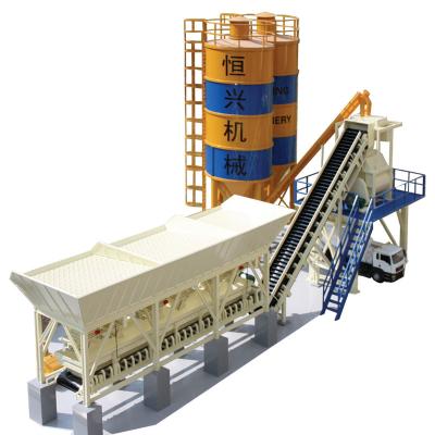 China Hot Building Material Stores Factory YHZS35 Automatic Mobile Concrete Batching Concrete Mixing Machine for sale