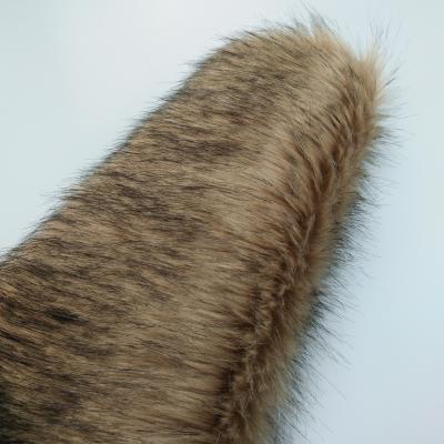 China long pile acrylic faux raccoon tip-dye tip-dye fur for garment home textiles for sale