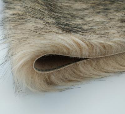 China Auto Upholstery Tip-dyed Acrylic Long Pile Raccoon Faux Fur For Garment Home Textiles for sale