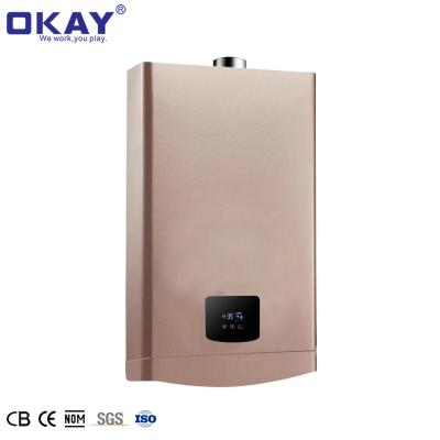 China Hotel Modern Design Bathroom 2800Pa Lpg Thermostat Instant Hot Water Heater Gas Geyser for sale