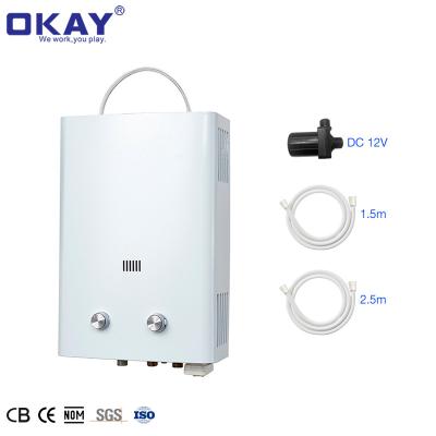 China Low Pressure Outdoor Portable Tankless Gas Camper Competitive Price Instant Bath Water Heater for sale