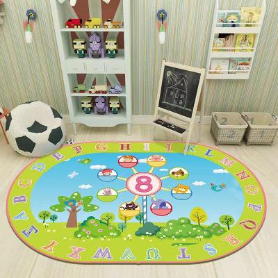 China Beautiful Modern World Animal Model 3D Printed Blankets Kids Like Baby Play Mat Carpet for sale