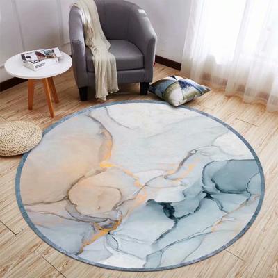 China 2022 washable new type diamond velvet gold carpet wholesales round shape circle design living room blankets for sale