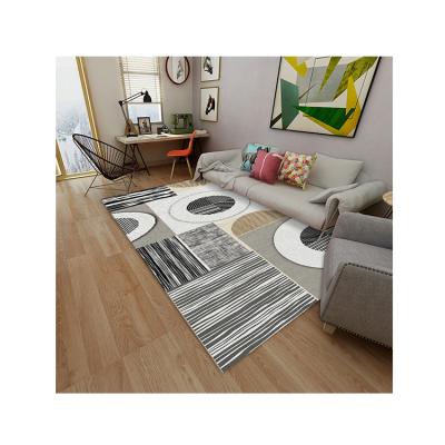 China Highest Quality Custom Size Modern 3d Printed Soft Carpet With Dot Backing For Living Room Nonwoven for sale