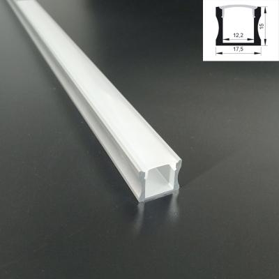 China Decorations recessed mounted aluminum extrusion profile with lens, for led strip lights installation for sale