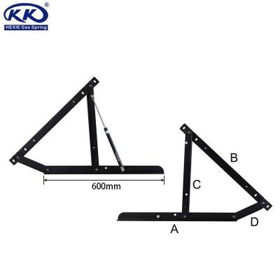 China Modern Hardware Accessories 620mm Bed Support Pneumatic Lift Mechanism With Tension Spring for sale