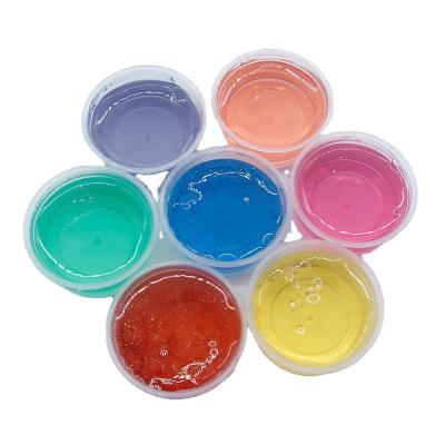 China Soft Colorful Mud Material Non-sticky Colorful Mud Diy Shape Easy Magic Modeling Kids Crystal Clay Toys for sale