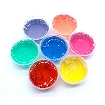 China Educational Good Quality Mud Colored Crystal Clay Slime Toy Kids Colored Crystal Slime Diy Sniffed Effort for sale