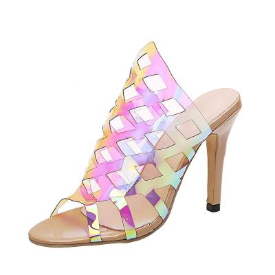 China Breathable New Arrivals 2021 Luxury Peep-Toe Ladies Pumps Dress Women's High Heel Sandals for sale